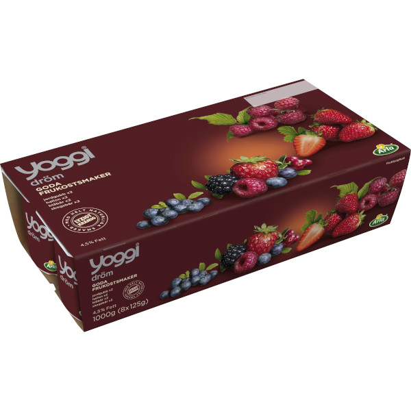Yoggi Yoghurt Dröm Jordgubb/Hallon/Blåbär/Skogsbär