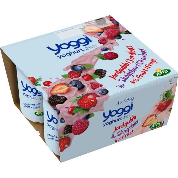 Yoggi Fruktyoghurt Jordgubb/Skogsbär