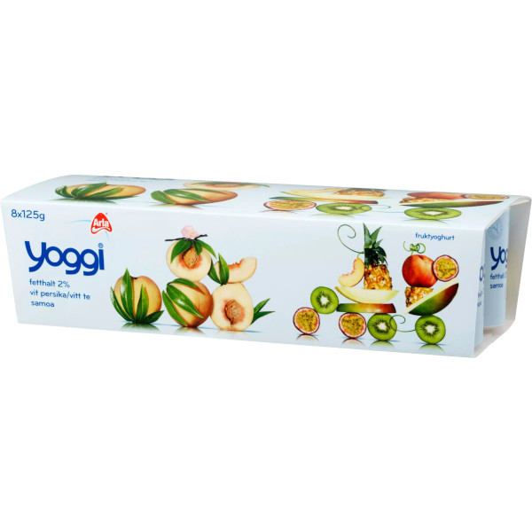 Yoggi Fruktyoghurt Vit Persika & Vitt Te/Samoa