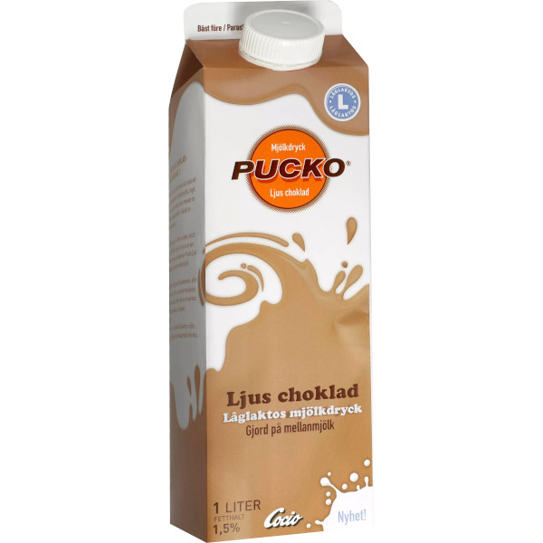 Pucko Mjölkdryck Ljus Choklad Låglaktos