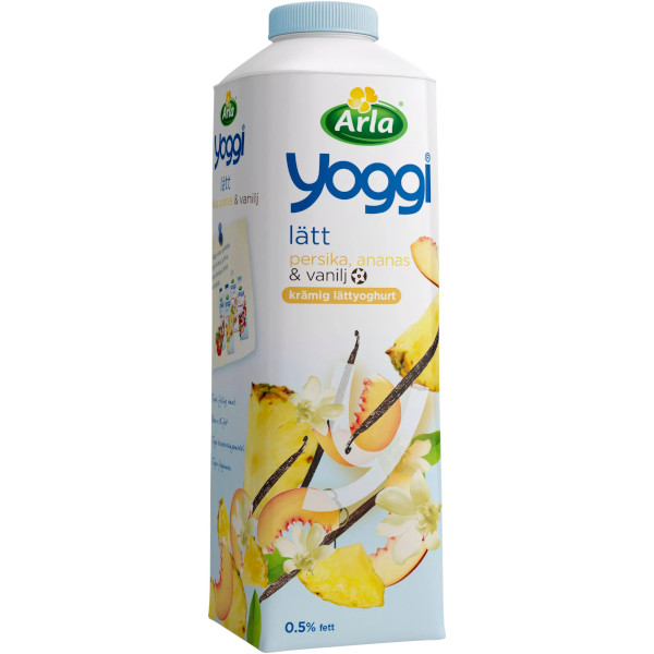 Yoggi Fruktyoghurt Lätt Persika/Ananas/Vanilj