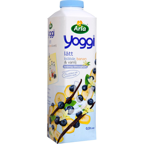 Yoggi Fruktyoghurt Lätt Blåbär/Banan/Vanilj