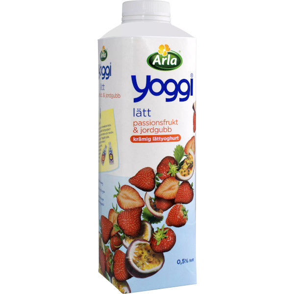 Yoggi Fruktyoghurt Lätt Passionsfrukt/Jordgubb