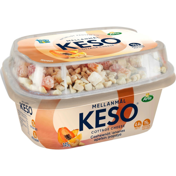 Keso Cottage Cheese Cashewnöt/Ananas/Papaya