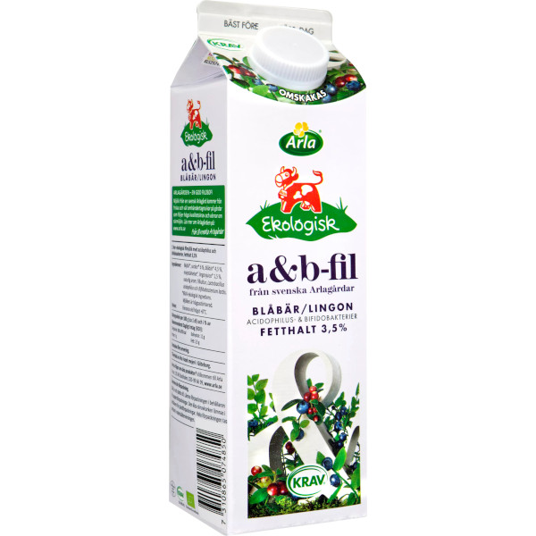 Arla A & B-Fil Blåbär/Lingon Ekologisk