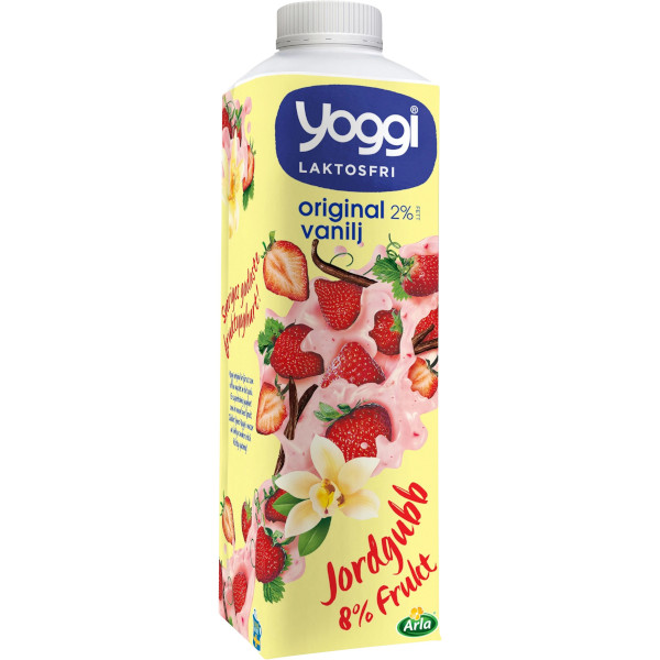 Yoggi Vaniljyoghurt Jordgubb Laktosfri