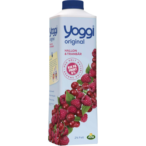 Yoggi Fruktyoghurt Hallon & Tranbär
