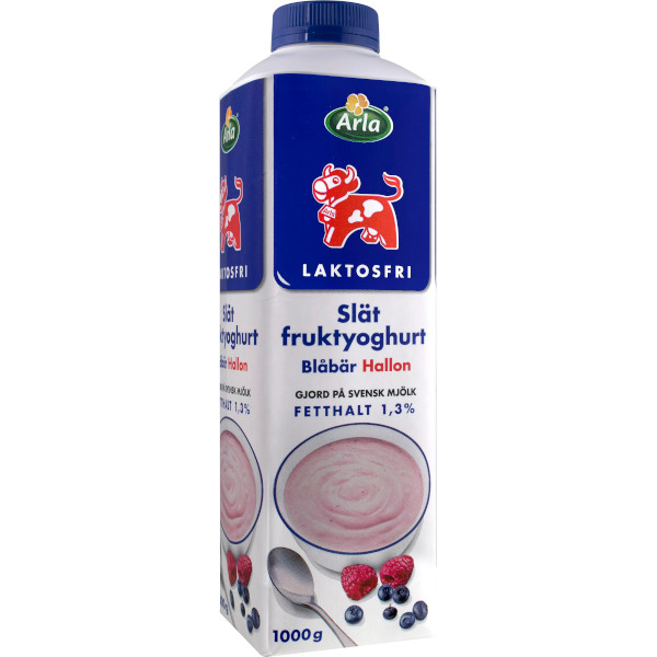 Arla Slät Fruktyoghurt Blåbär/Hallon Laktosfri