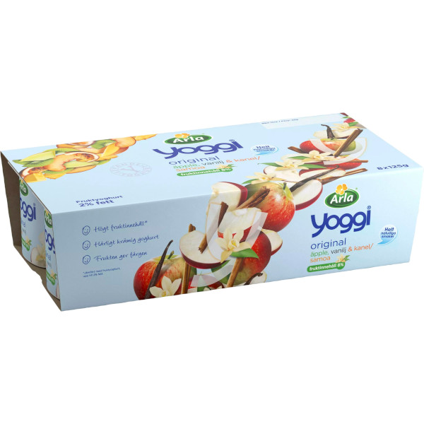 Yoggi Fruktyoghurt Äpple/Vanilj & Kanel/Samoa