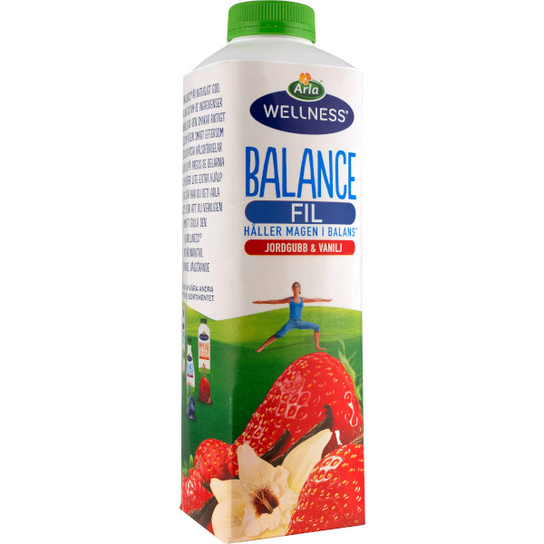 Arla Wellness Fil Balance Jordgubb & Vanilj