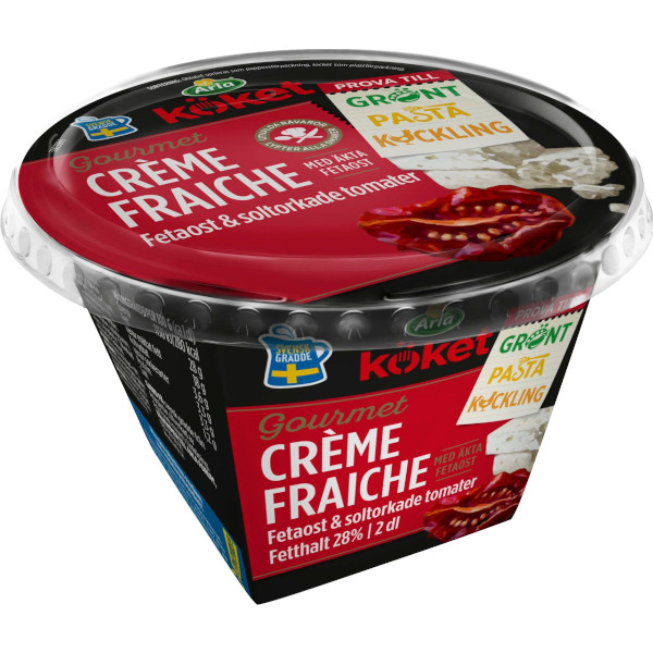 Arla Köket Crème Fraiche Gourmet Fetaost & Soltorkade Tomater
