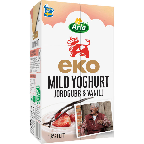 Arla Mild Yoghurt Jordgubb & Vanilj Ekologisk
