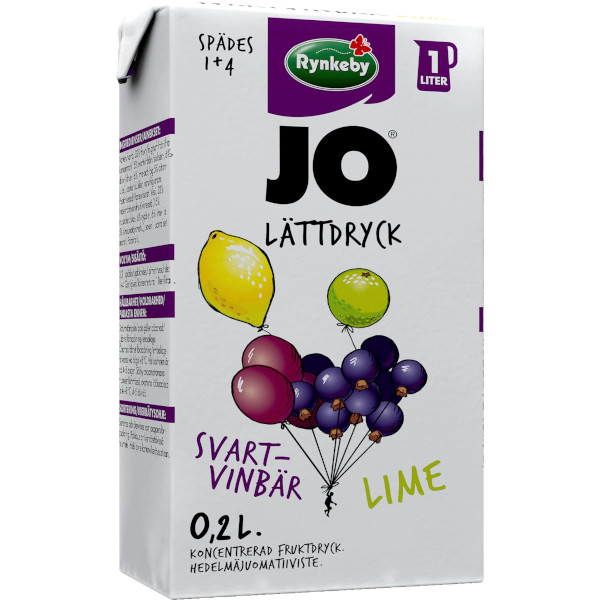 JO Lättdryck Svartvinbär/Lime Konc