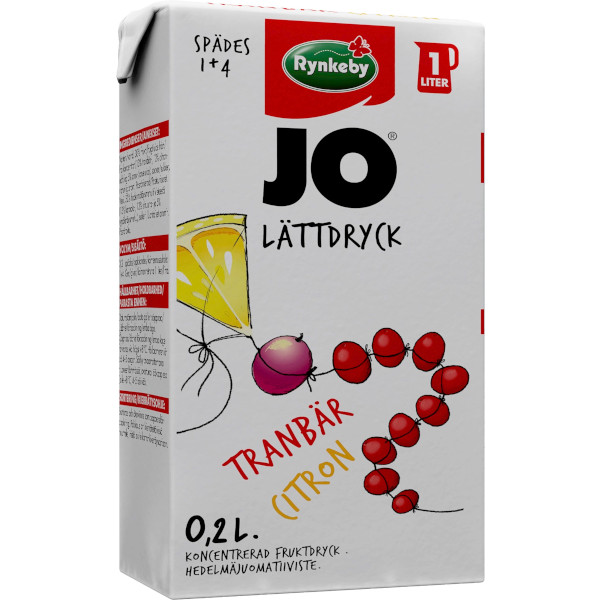 JO Lättdryck Tranbär/Citron Konc