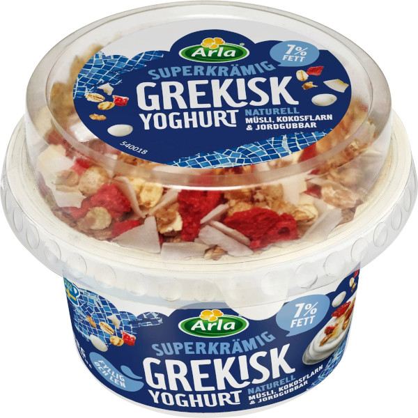 Arla Grekisk Yoghurt & Müsli/Kokosflarn/Jordgubbar
