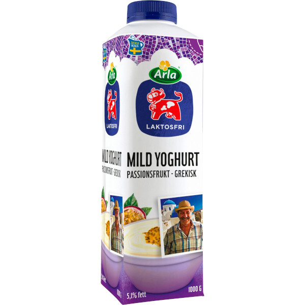 Arla Grekisk Mild Yoghurt Passionsfrukt Laktosfri