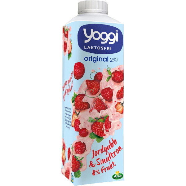 Yoggi Fruktyoghurt Jordgubb & Smultron Laktosfri