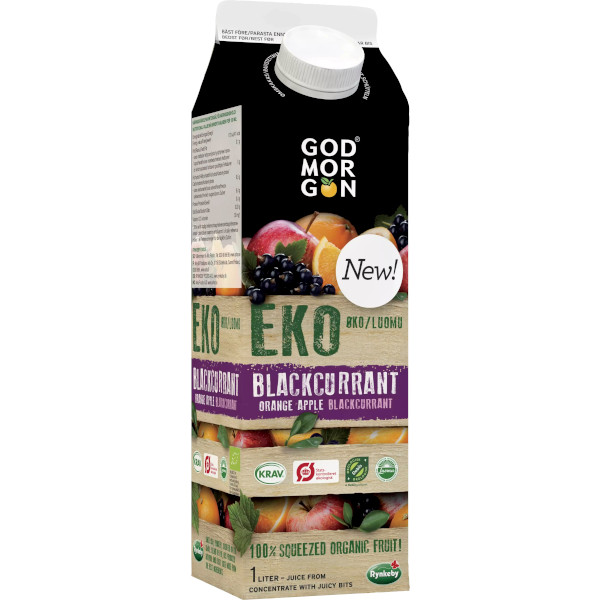 God Morgon Juice Blackcurrant/Orange/Apple Ekologisk