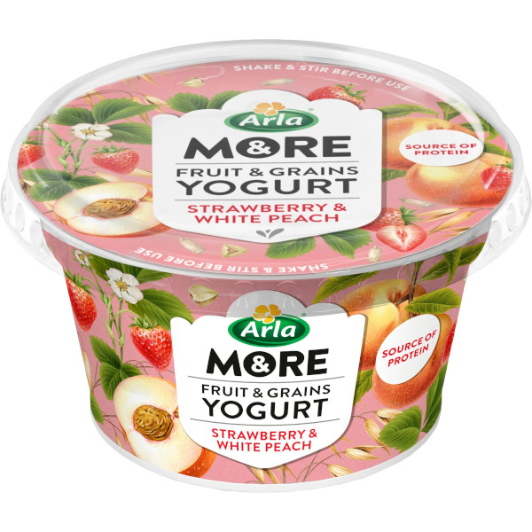 Arla & More Yogurt Strawberry & White Peach