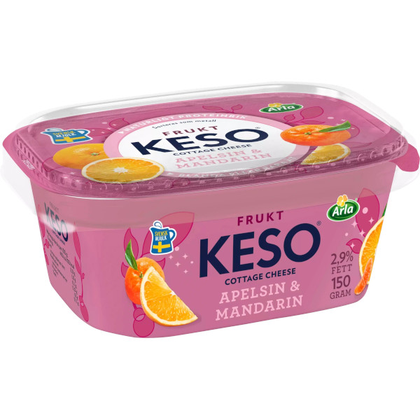 Keso Cottage Cheese Apelsin & Mandarin