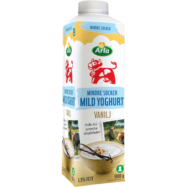 Arla Mild Yoghurt Vanilj Mindre Socker