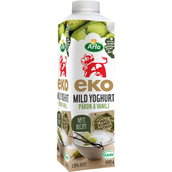 Arla Mild Yoghurt Päron & Vanilj Ekologisk