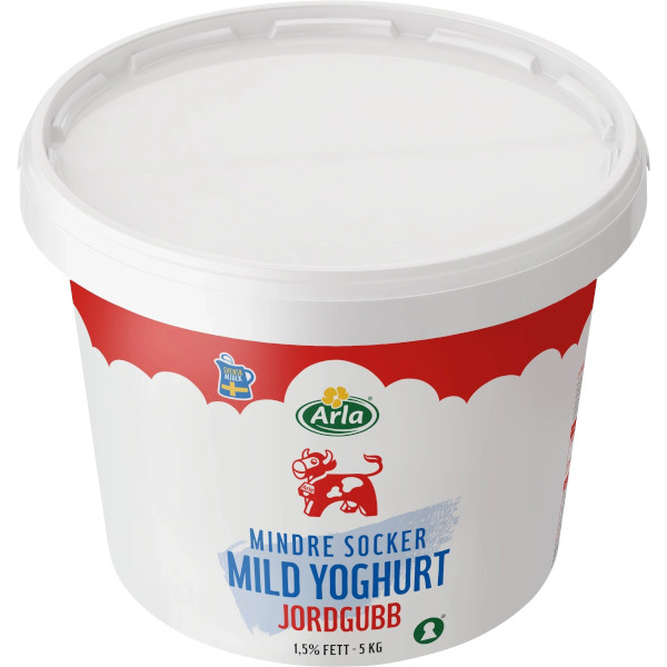 Arla Mild Yoghurt Jordgubb Mindre Socker