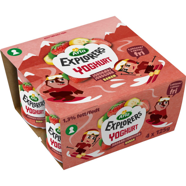 Arla Yoghurt Explorers Jordgubb & Banan