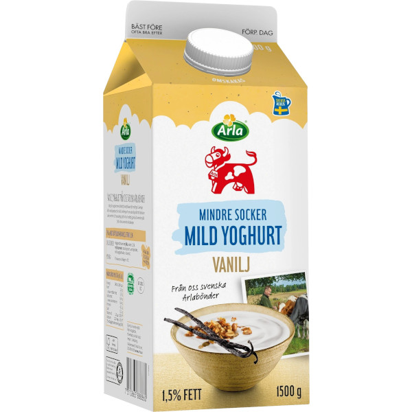 Arla Mild Yoghurt Vanilj Mindre Socker
