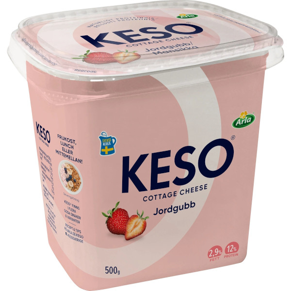 Keso Cottage Cheese Jordgubb