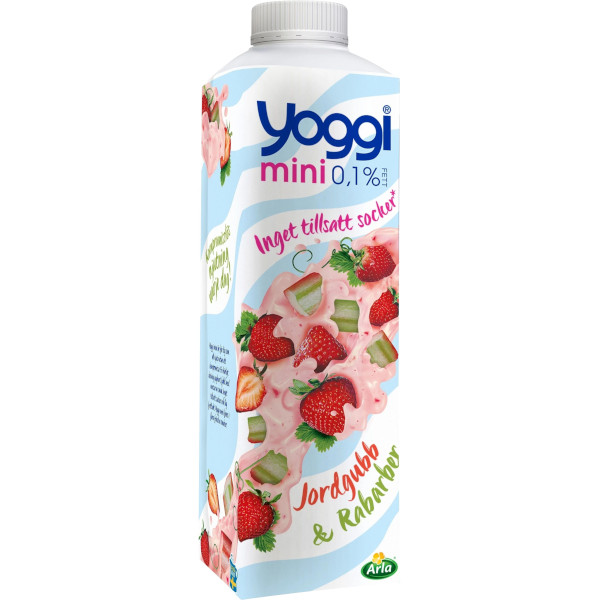 Yoggi Yoghurt Mini Jordgubb & Rabarber