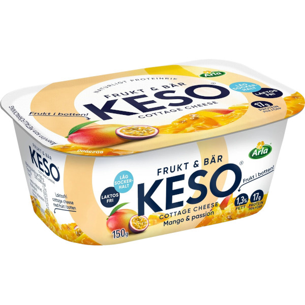 Keso Cottage Cheese Frukt & Bär Mango/Passion