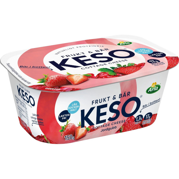 Keso Cottage Cheese Frukt & Bär Jordgubb