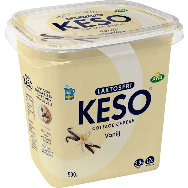 Keso Cottage Cheese Vanilj Laktosfri