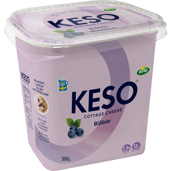 Keso Cottage Cheese Blåbär