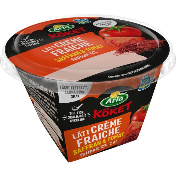 Arla Köket Crème Fraiche Lätt Saffran & Tomat