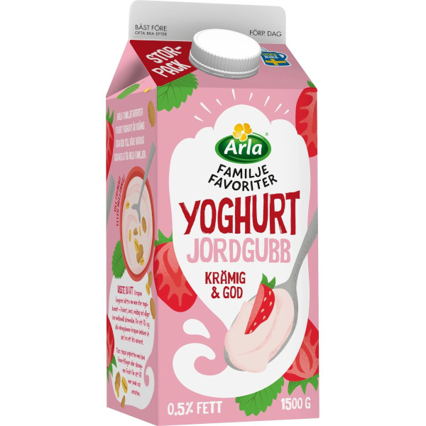Arla Yoghurt Familjefavoriter Jordgubb