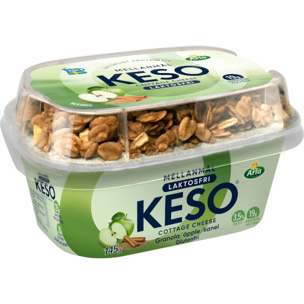 Keso Cottage Cheese Granola Äpple/Kanel Laktosfri