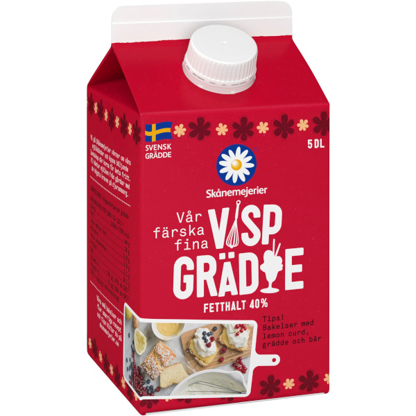 Skånemejerier Vispgrädde Färsk 40%