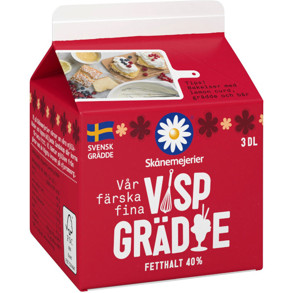 Skånemejerier Vispgrädde Färsk 40%
