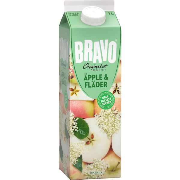 Bravo Fruktdryck Äpple & Fläder