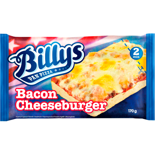 Billys Pan Pizza Bacon Cheeseburger