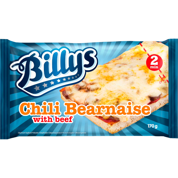Billys Pan Pizza Chili Bearnaise Beef