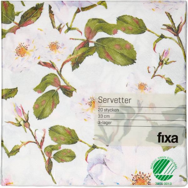 Fixa Servetter 33cm Rosette