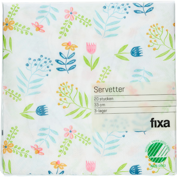Fixa Servetter 33cm Ditsy Flowers