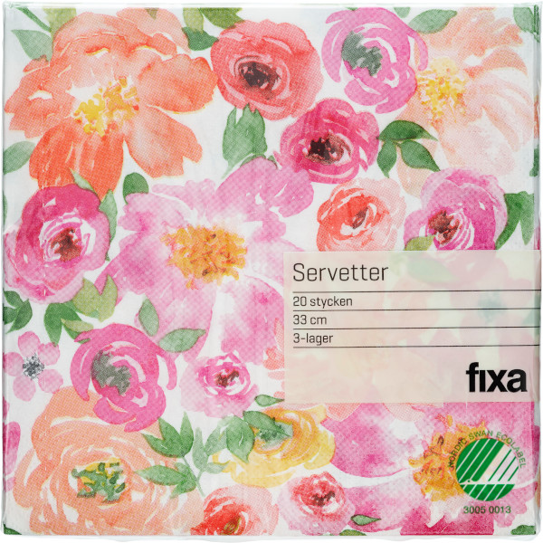 Fixa Servetter 33cm Romantic Flowers