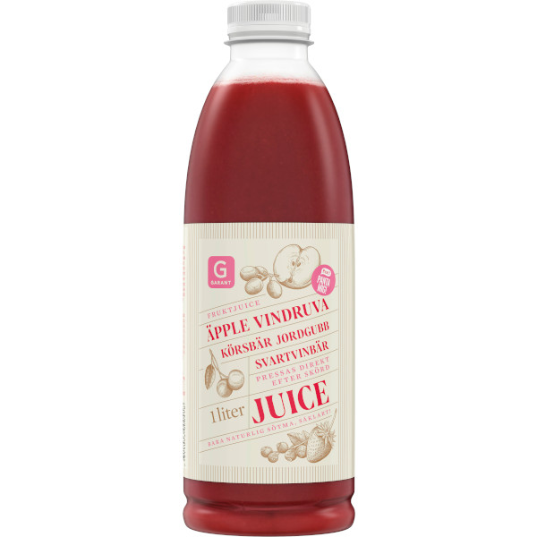 Garant Juice Äpple/Vindruva/Körsbär/Jordgubb/Svartvinbär