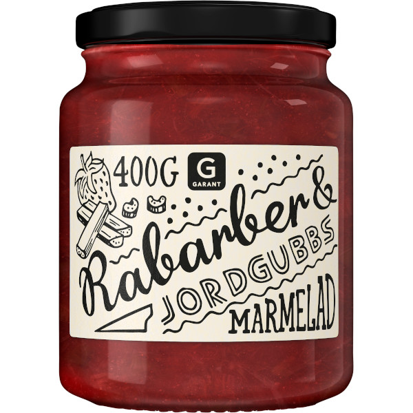Garant Marmelad Rabarber & Jordgubb