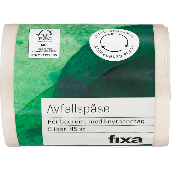 Fixa Avfallspåsar Badrum Knythandtag 5L
