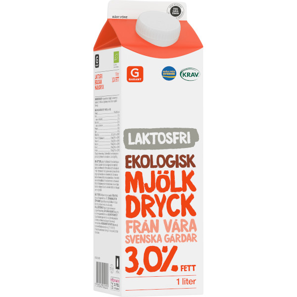 Garant Mjölkdryck Laktosfri Ekologisk